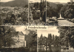 72077350 Friedrichroda Total Thueringer Waldbahn Springbrunnen Gondelteich Schlo - Friedrichroda