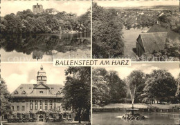 72077343 Ballenstedt Teilansichten Schloss Springbrunnen Ballenstedt - Ballenstedt