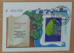 USSR SOVIET 1984, Environmental Protection, Mi #B178, Souvenir Sheet, Used - Protection De L'environnement & Climat