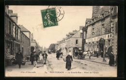 CPA Pontorson, La Grande-Rue, Hotel De L`Ouest  - Pontorson