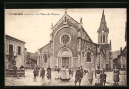 CPA Cuiseaux, La Place De L`Église  - Other & Unclassified