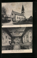 AK Neuhausen / Königsfeld, Pfarrkirche St. Martin, Innen-und Aussenansicht  - Autres & Non Classés