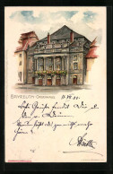 Künstler-AK Bayreuth, Das Opernhaus  - Bayreuth