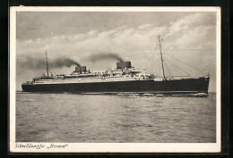 AK Passagierschiff Bremen Auf Hoher See  - Paquebots