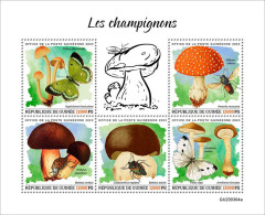 Guinea 2023 Mushrooms Insects Butterflies S202404 - Guinée (1958-...)