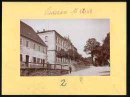 Fotografie Brück & Sohn Meissen, Ansicht Oederan I. S., Partie In Der Frankenberger Strasse Mit Der Bürgerschule  - Lieux