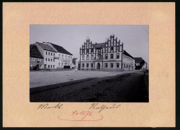 Fotografie Brück & Sohn Meissen, Ansicht Mügeln Bez. Leipzig, Markt Mit Rahtaus, Ratskeller, Gasthaus Thüringer Hof  - Lieux