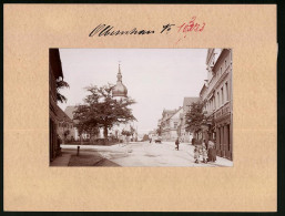 Fotografie Brück & Sohn Meissen, Ansicht Olbernhau I. Erzg., Grüntlaler Strasse, Geschäft Anton Butter, Apotheke, M  - Lieux