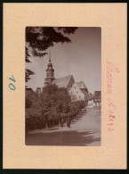 Fotografie Brück & Sohn Meissen, Ansicht Oederan, Strassenpartie Mit Blick Auf Die Stadtkirche  - Orte