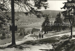 72074516 Oberwiesenthal Erzgebirge Blick Vom Eckbauer Auf Erholungsheim Fichtelb - Oberwiesenthal