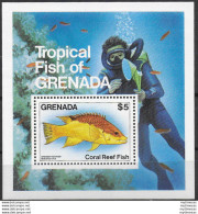 1984 Grenada Spanish Hogfish MS MNH SG N. 1338 - Autres & Non Classés