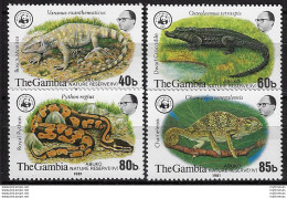 1981 Gambia W.W.F. Reptiles 4v. MNH SG N. 460/63 - Otros & Sin Clasificación