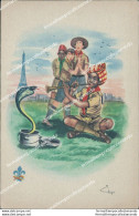 Cb177 Cartolina Moisson Parigi Sesto Raduno Boy Scout Scoutismo Illustratore - Other & Unclassified