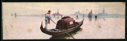 Artista-Mini-Cartolina Venezia, Gondola  - Venetië (Venice)
