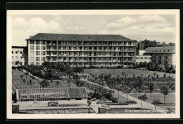 AK Karlsruhe-Rüppurr, Das Krankenhaus, Südseite  - Karlsruhe