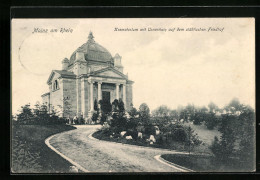 AK Mainz A. Rh., Krematorium Mit Urnenhain Auf Dem Städtischen Friedhof  - Funerales