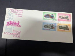 27-5-2024 (6 Z 19) New Zealand FDC - 1973 - Steam Locomotives - Storia Postale