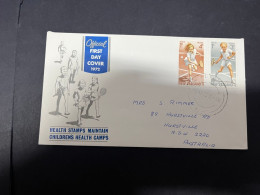 27-5-2024 (6 Z 19) New Zealand FDC - 1972 - Health Camp (Tennis) - Cartas & Documentos