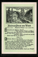 AK Lied Kleines Haus Am Wald Von K. Müller Und Herbert Roth  - Other & Unclassified