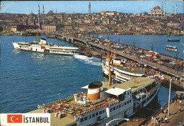 71445170 Istanbul Constantinopel Galata Bruecke Neue Moschee Sueleymaniye Schiff - Turchia