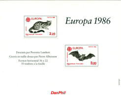 France 1986, Cept Ausgabe, "Epreuve De Luxe", Dekorativ ! - Unused Stamps