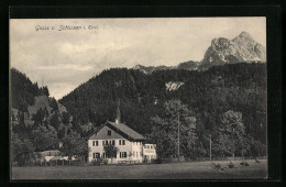 AK Schluxen I. Tirol, Teilansicht Des Ortes Mit Bergen  - Autres & Non Classés