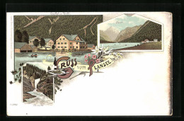 Lithographie Plansee, Gasthof Zur Forelle Und Stuibenfall  - Otros & Sin Clasificación