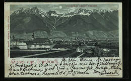 Mondschein-Lithographie Innsbruck, Stadtansicht Gegen Norden  - Sonstige & Ohne Zuordnung