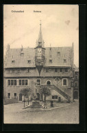 AK Ochsenfurt, Rathaus Mit Denkmal  - Ochsenfurt