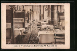 AK Frankfurt A. M., Thieme`s Weinrestaurant In Der Kaiserstrasse 63  - Frankfurt A. Main