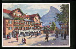 AK Oberammergau, Haus Wittelsbach Am Hauptplatz  - Oberammergau