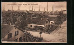 AK Ludwigshafen A. Rhein, Kolonie Der Anilinfabrik Mit Fabrikschornsteinen  - Ludwigshafen