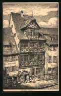 Künstler-AK Schwäbisch Hall, Renaissancehaus  - Schwäbisch Hall