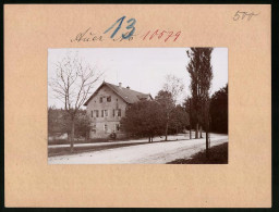 Fotografie Brück & Sohn Meissen, Ansicht Auer Bei Moritzburg, Wohnhaus Am Strassenrand  - Orte