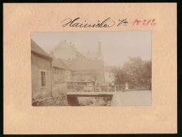 Fotografie Brück & Sohn Meissen, Ansicht Hainichen, Kinder Auf Einer Brücke Am Mühlgraben  - Plaatsen