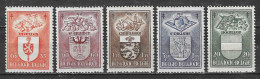 756/60**  Armoiries - Série Complète - MNH** - COB 32 - Vendu à 12.50% Du COB!!!! - Unused Stamps