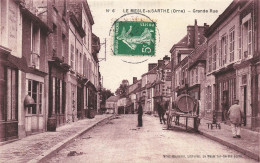 CPA TOP CARTE-Le Mesle Sur Sarthe-Grande Rue-6-RARE-Timbre  L2947 - Le Mêle-sur-Sarthe