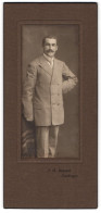 Fotografie F. M. Depaul, Riedlingen, Elegant Gekleideter Herr Mit Schnauzbart  - Personnes Anonymes