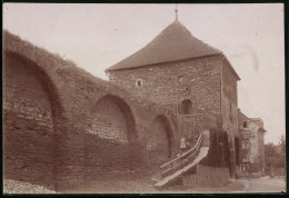 Fotografie Brück & Sohn Meissen, Ansicht Marienberg I. Sa., Partie Am Zschopauer Tor Und Stadtmauer  - Lieux
