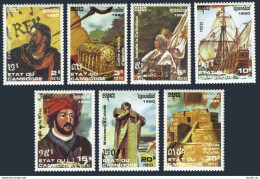 Cambodia 1107-1013,1114,MNH.Michel 1185-1191,Bl.180.Columbus-500.Pyramid,Yucatan - Camboya