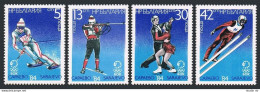 Bulgaria Michel 3247-3250,MNH. Olympics Sarajevo-1984.Downhill Skiing,Biathlon, - Ungebraucht