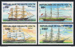 Burkina Faso 661-668,MNH.Michel 964-971. Sailing Ships,Locomotives,1984. - Burkina Faso (1984-...)