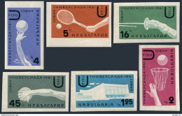 Bulgaria 1157-1162 Imperf, MNH. Mi 1237-1242. World University Games,1961, - Unused Stamps