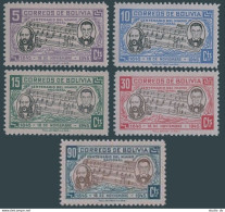 Bolivia 308-312, Hinged. National Anthem-100,1946. Vincenti, Joseph De Sanjines. - Bolivien