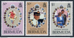 Bermuda 412-414,MNH.Michel 401-403. Prince Charles & Diana Wedding,1981.Bouquet. - Bermudas