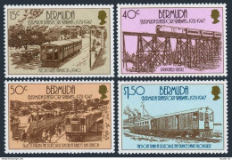 Bermuda 510-513, MNH. Michel 499-502. Transport Ralway 1931-1947 Years, 1987. - Bermudas