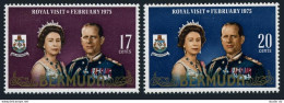 Bermuda 316-317,MNH.Michel 305-306. Royal Visit 1975. Queen Elizabeth II,Philip. - Bermudas