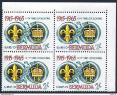 Bermuda 198 Block/4, MNH. Michel 187. Scouting In Bermuda, 50,1965. Badge. - Bermudas