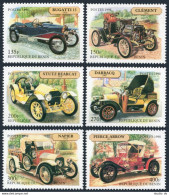 Benin 1101-1106,1107, MNH. Michel 950-955, 956 Bl.30. Antique Automobiles, 1998. - Benin – Dahomey (1960-...)