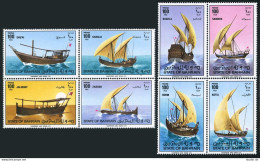 Bahrain 263-270 In Blocks, MNH. Michel 284-291. Dhows Of The Arabian Gulf, 1979. - Bahrain (1965-...)